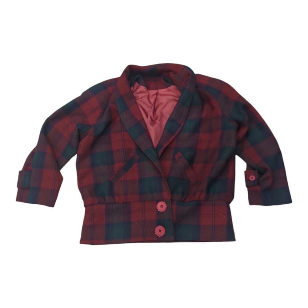 Vintage Isaac Hazan Plaid Blazer Sz 12